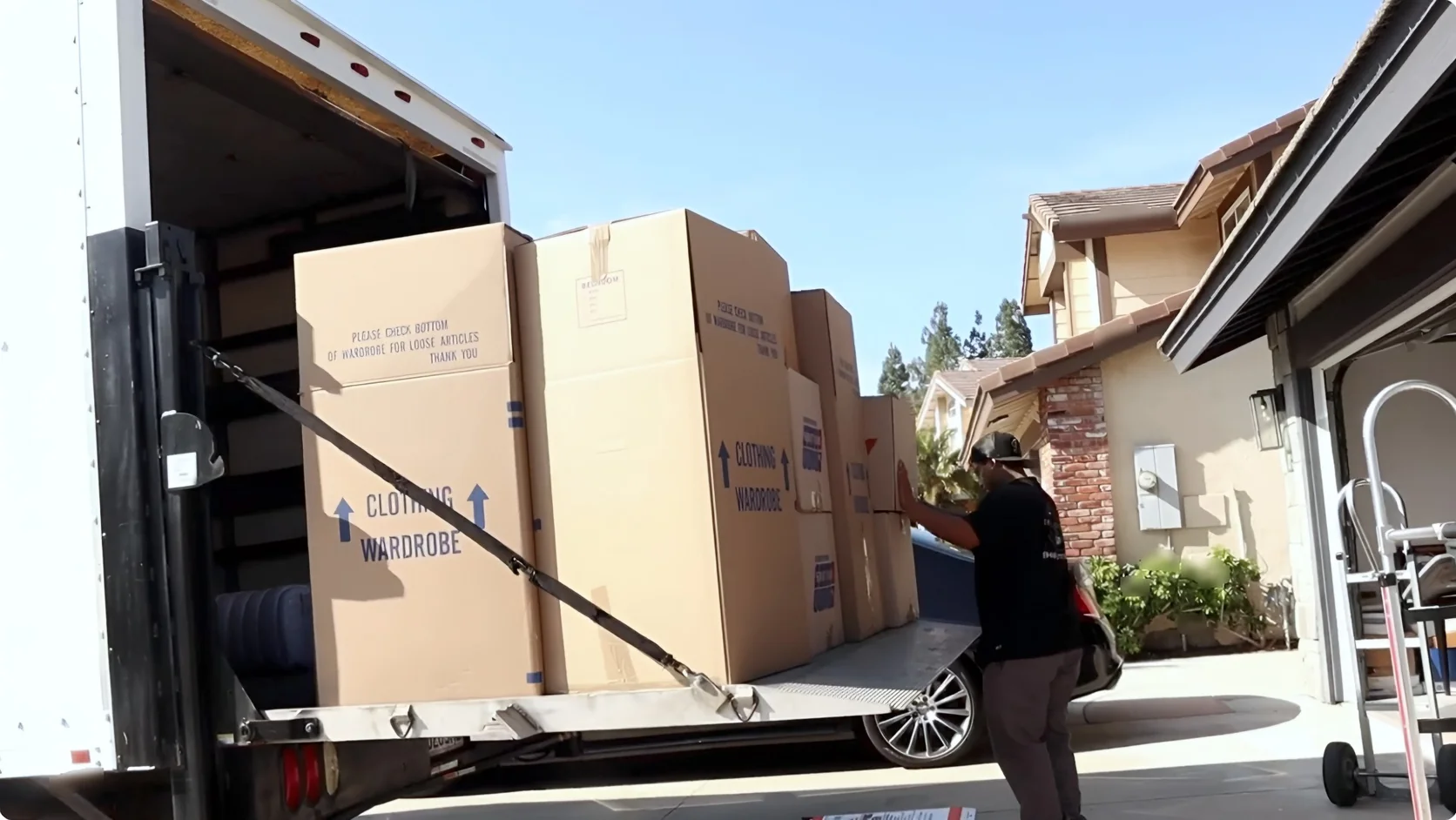 Office furniture and workstations prepared for relocation